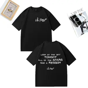 Lil Peep print T Shirt Men vintage Rapper Music Album Hip Hop streetwear t-shirt Oversized short sleeve Cotton Unisex clothing
