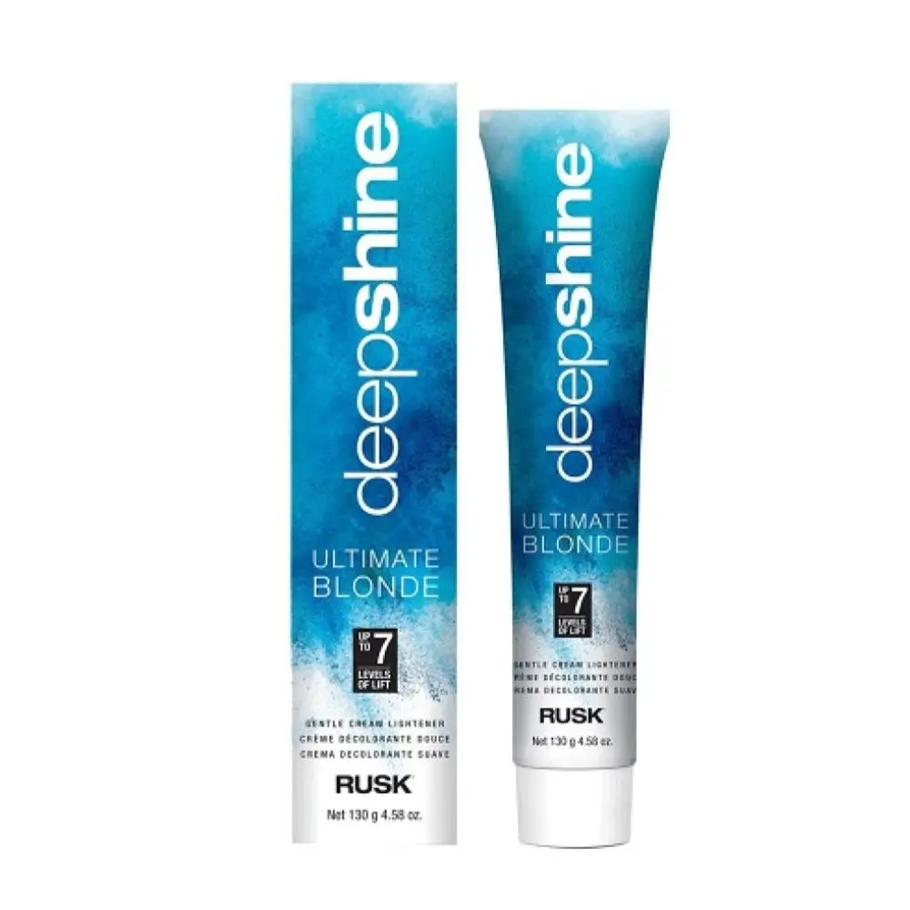RUSK DeepShine Ultimate Blonde Gentle Cream Lightener (4.58oz) - Hydrating Moisturizing Hair Color Care with Marine Minerals, Achieves 7 Levels of Radiant Shine; Note: Strand Test First, Lightening, Nourishing, Honey Blonde, Polyquaternium