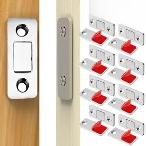 Ultra Thin Magnetic Cabinet Catches Strong Adhesive Door Closer Invisible Drawer Magnet Lock Viral DIY Home Improvement Hardware for Kitchen Closet Cupboard
