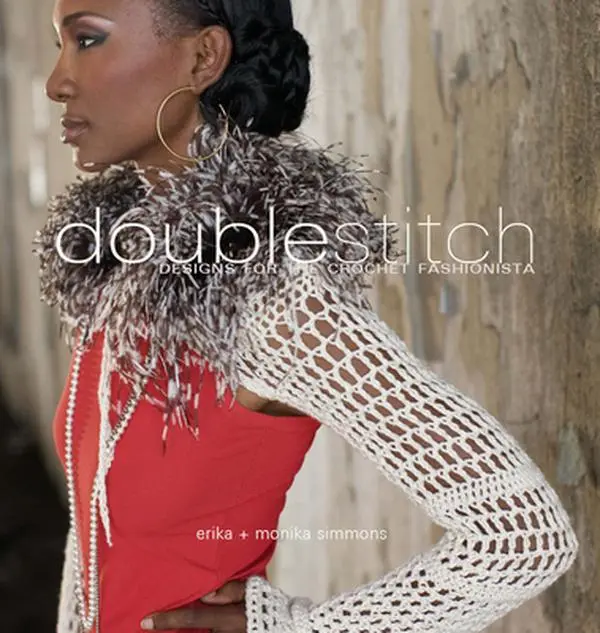 Used Paperback Book - Double Stitch: Designs for the Crochet Fashionista by Erika Simmons (English) - Bohemian Crochet Projects, Beginner-Friendly, 1.18 lb, Good Condition