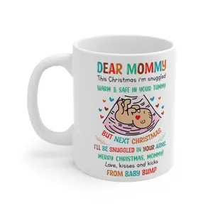 Tee Family Gifts -Merry Christmas, Mommy 2 -White Mug 11oz -Christmas Gift For Mom Ceramic Classic