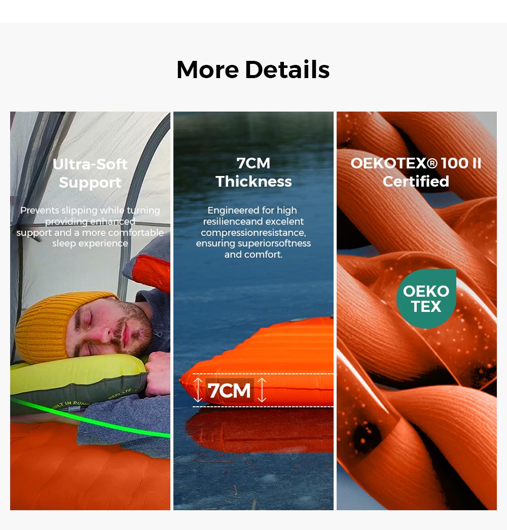 FLEXTAIL Tiny Sleeping Pad R05 AVS- 5.6 R-Value Lightweight Automatic Inflation Pad