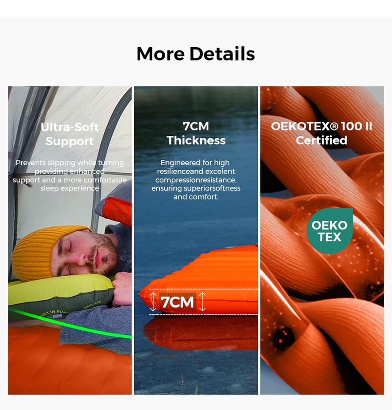 FLEXTAIL Tiny Sleeping Pad R05 AVS- 5.6 R-Value Lightweight Automatic Inflation Pad