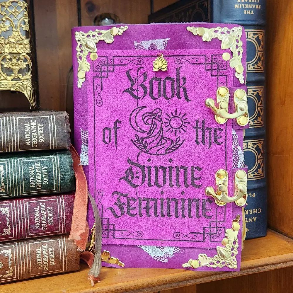 book of divine feminine handmade leather journal