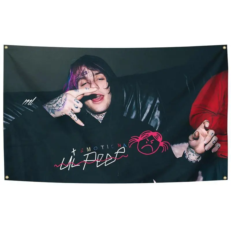 3X5 Ft Rap Singer Music Poster Lil Singer Peep Tapestry  Home Tapestry  Living Room University Dormitory Decoration Available For Indoor And Outdoor
