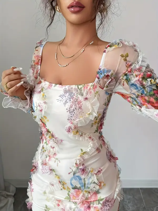 chinese dress ladies Berry Long Sleeve A-Line Penni Midi Dress