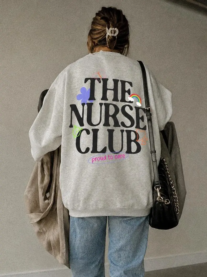 2 Side Pride Nurse Sweatshirt, RN Pride Crewneck Sweater, Subtle Pride Nurse Pullover, Proud Ally Apparel, Transgender Support Clothing, Kidcore Nurse Outfit, Healthcare Worker Gift, Cozy Crewneck