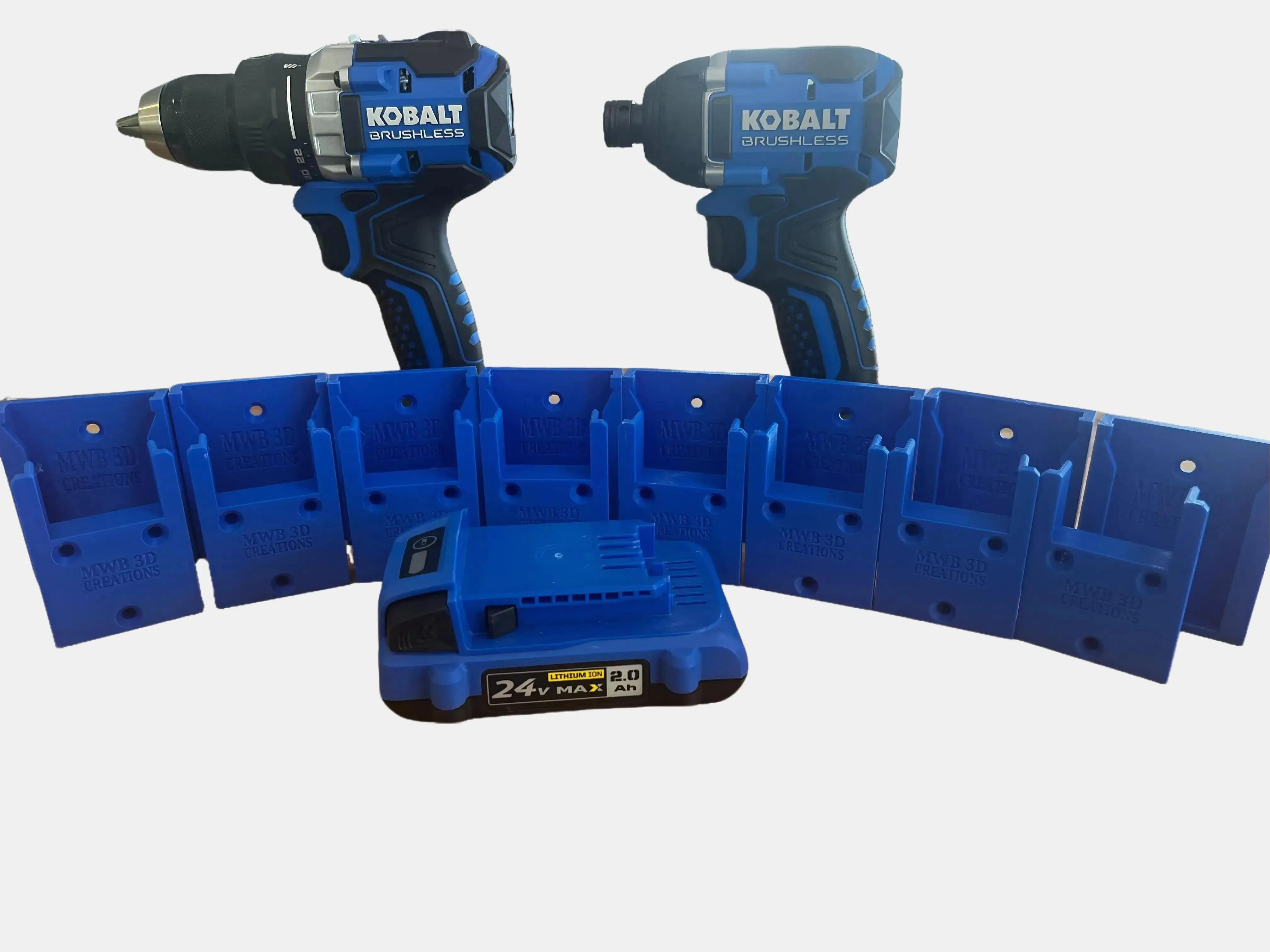 16 Piece Combo Pack! Kobalt 24V Battery And Tool Mounts/Holders/Hangers -Heavy Duty tool holder tool holder tool rack