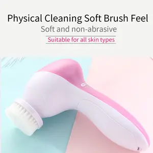 Waterproof Electric Facial Cleansing Brush with 5 Heads, Deep Exfoliating Face Scrubber, Perfect Mother's Day Gift Skincare Tool for Women & Men