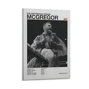 Conor McGregor poster, UFC wall decoration, suitable for bedrooms, living rooms, offices, gyms. A perfect gift for UFC fans, high-quality canvas print of this popular poster.