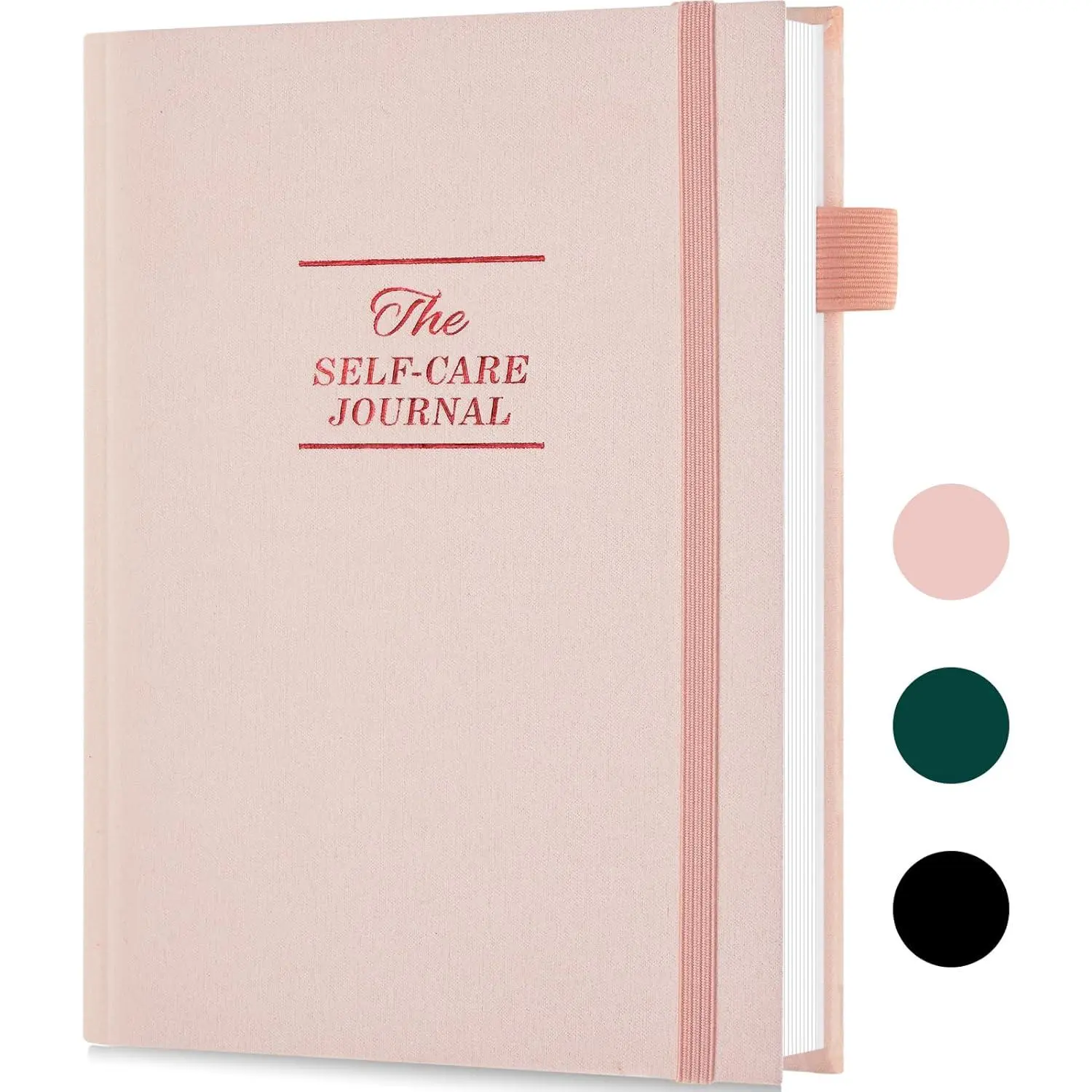 Women's 13-Week Guided Mindfulness Notebook - FSC Certified Guided Journal with Linen Cover, Durable High-Quality Self-Care Planner, Easy-to-Follow Daily Reflection, Gratitude Pages, Mood Tracker for Daily Use, Pink (Ideal for Friends and Family)