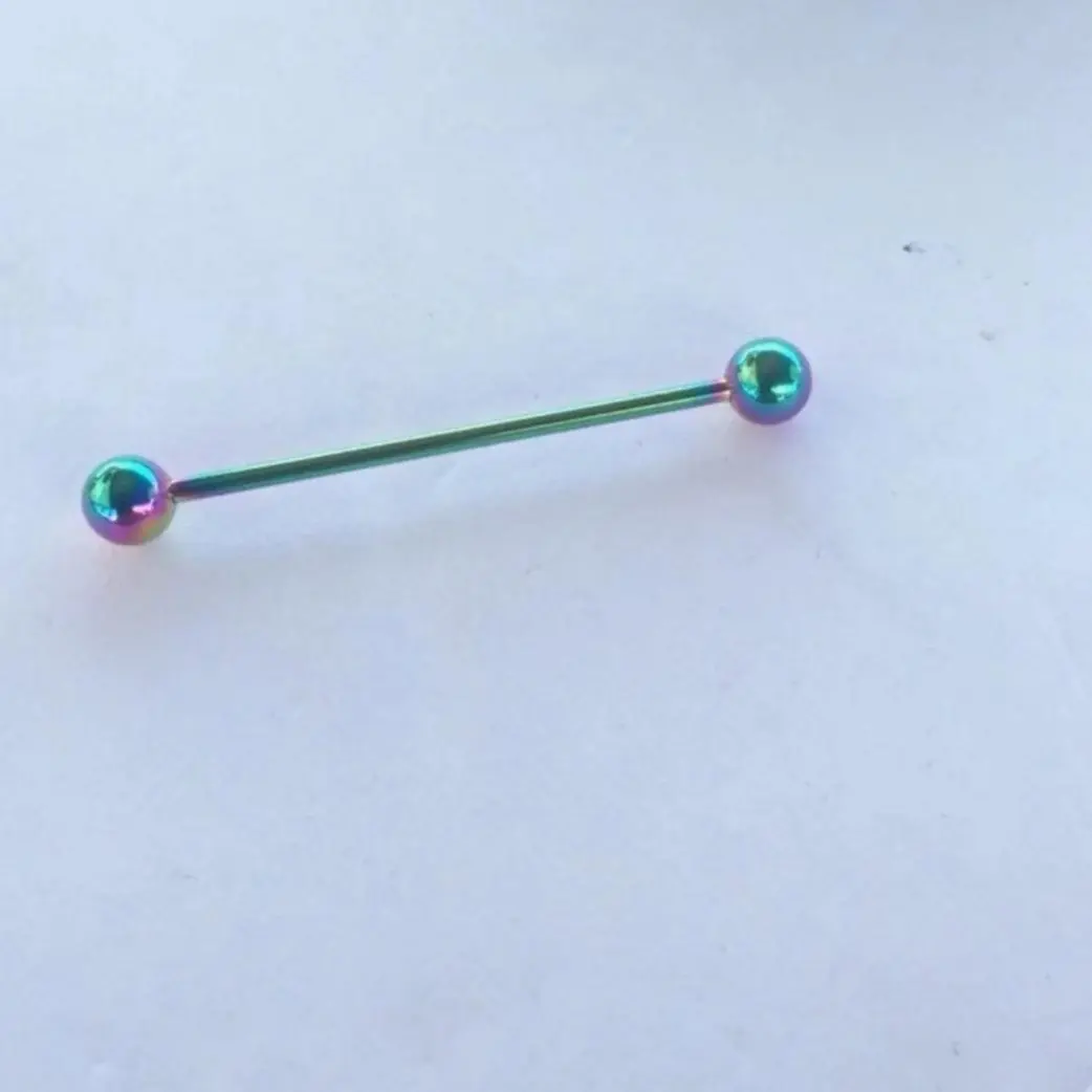 Industrial barbell cartilage helix tragus bar piercing body jewelry piercing (1 pieces)