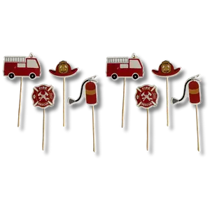 Fire Truck Toppers (8 Count)
