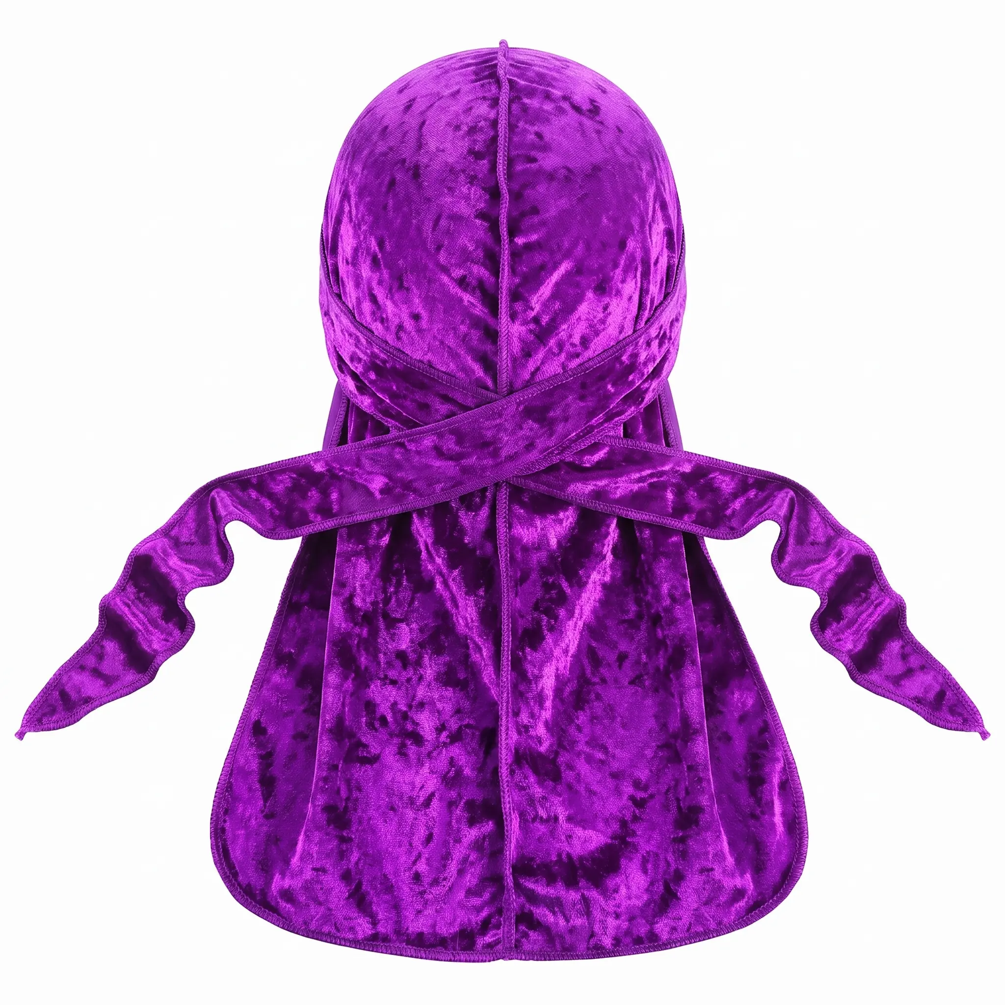 Premium Crushed Velvet Purple Durag