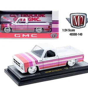 M2 Machines 1:24 1976 GMC Sierra Grande 15 – White – Release 140B