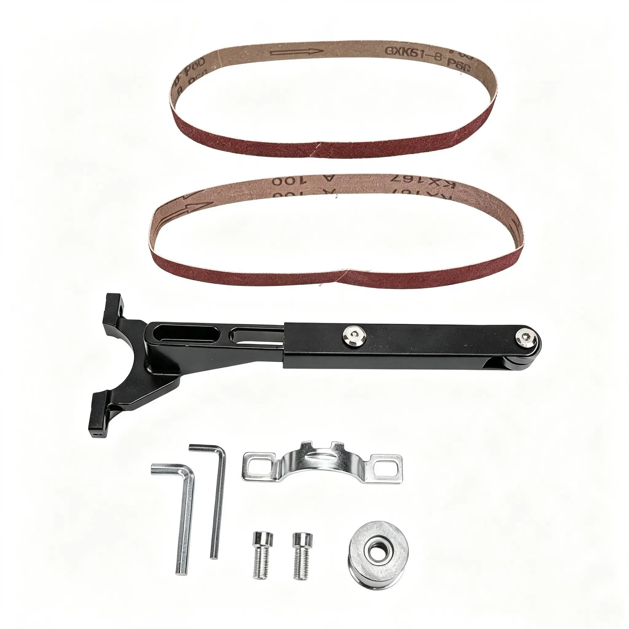 Belt Sander Adapter for Angle Grinder, Professional Pipe or Tube Sanding Attachment, Grinder Tool Modified to Belt Sander Polisher Attachment for Model 100 125 Angle Grinder
