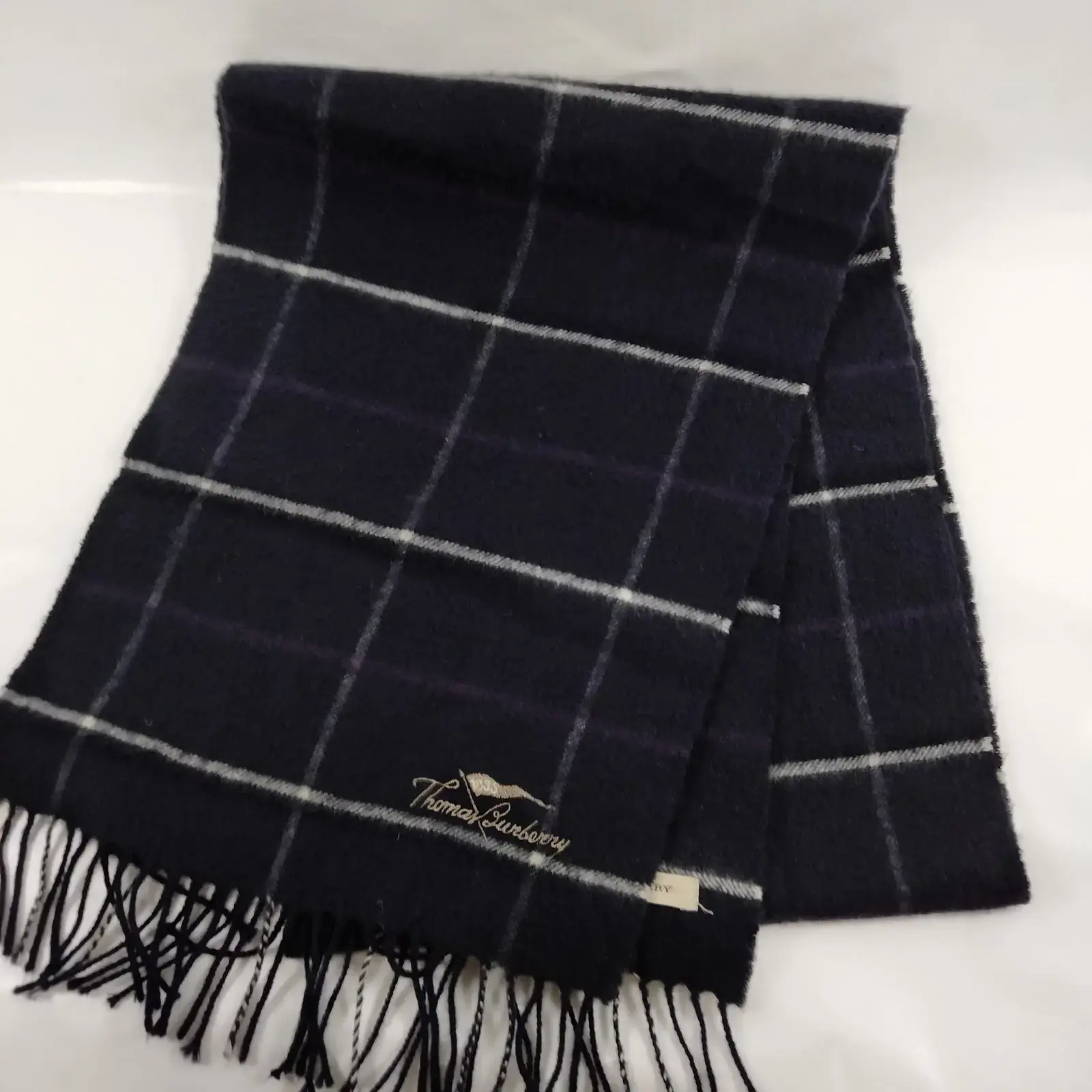 Pre-owned Louis Vuitton Other Other Burberry Scarf Black 12750571393/436171