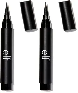 e.l.f. Intense Ink Eyeliner, Enhances The Lash Line With Rich & Long-Lasting Color, Tip For Precise Application, Vegan & Cruelty-Free, Blackest Black