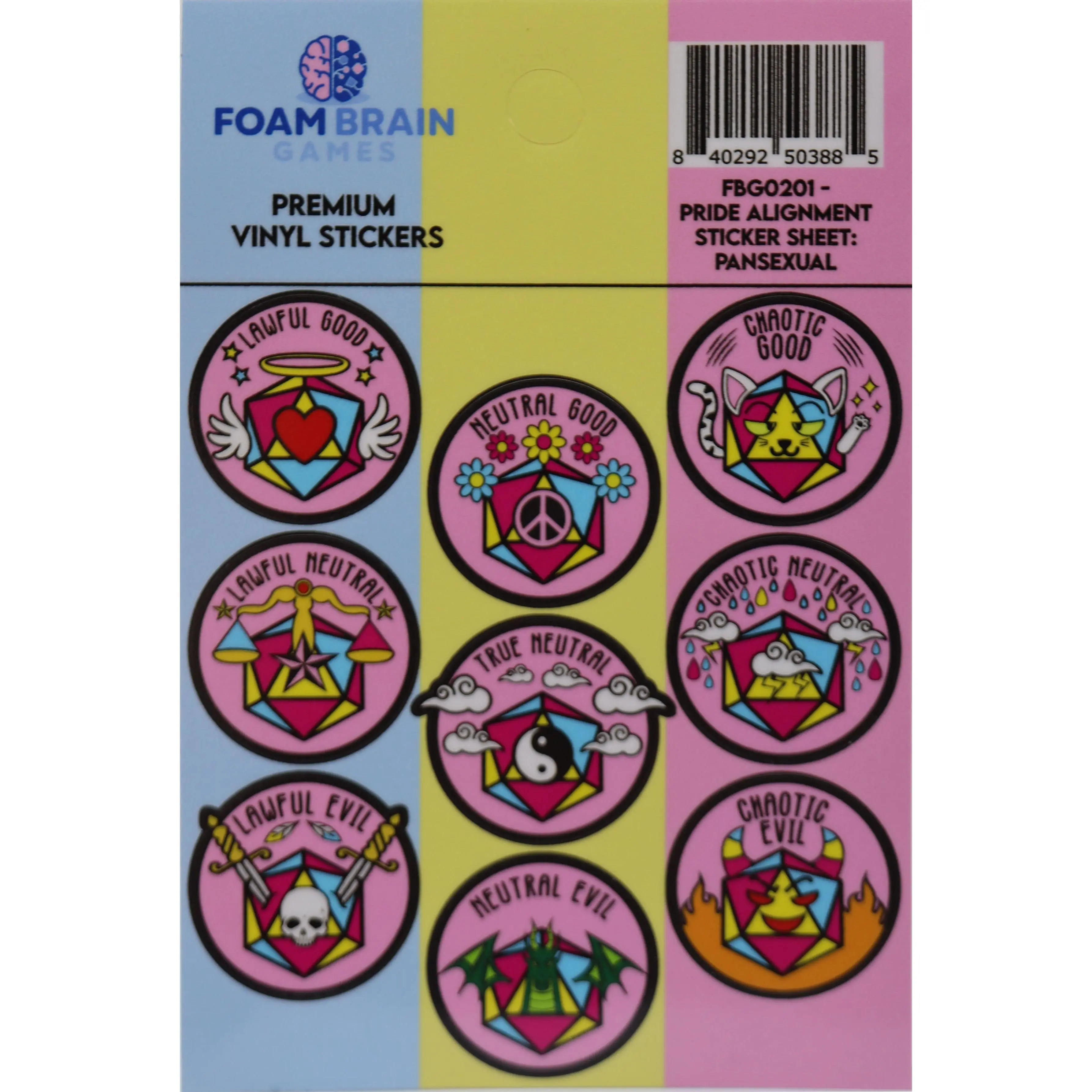 Pride Alignment Sticker Sheet: Pansexual