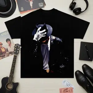 King of Pop Inspired Vintage Tee – 90s Pop Icon Graphic Shirt, Retro Streetwear Unisex Gift for Music Fans