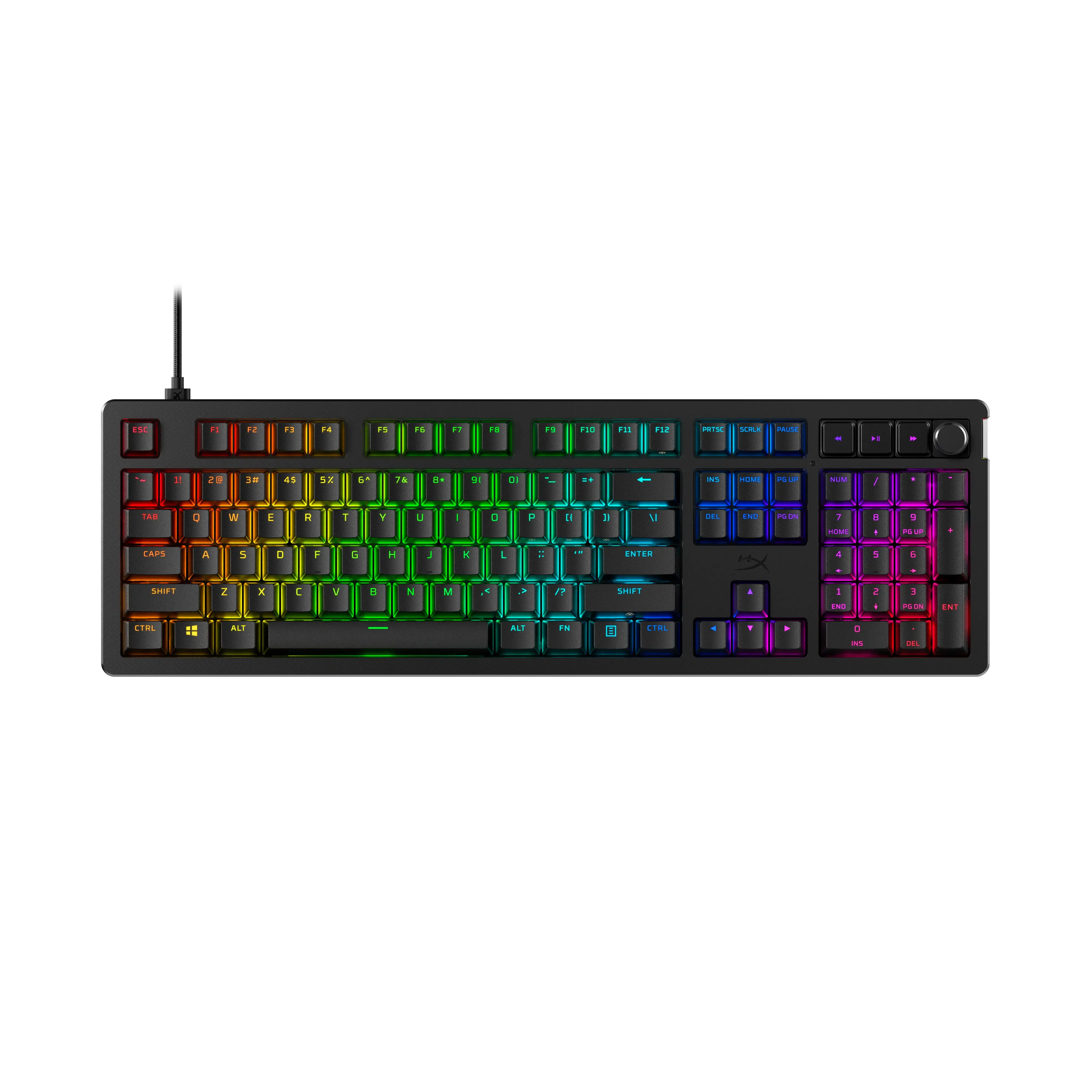 HyperX Alloy Rise Mechanical PC Gaming Keyboard - Durable Computer Accessory with Save Up to 10 Profiles, RGB Lighting, Hotkeys and Media Keys, High Polling, Gasket Smooth (for Computers & Office Equipment), Endgame, Gift Ideas For Gamers