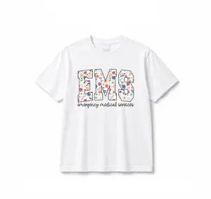 Floral EMS Nurse T-shirt, EMS Nurse Shirt, EMS Nurse Gift, Emergency Medical Services Crewneck, Paramedic Tee