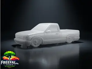 Minitruck-Chevy S10 Translucent and ready for custom neon glow