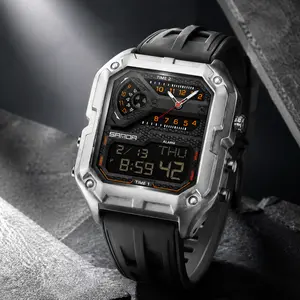 Men's Trendy Square Digital Watch Waterproof Luminous Multifunctional Electronic Wristwatch | Stylish Fashion Accessory with LED Backlight | Durable Everyday Wear Sports Watch | Perfect Gift for Men & Teens | Essential Streetwear Style