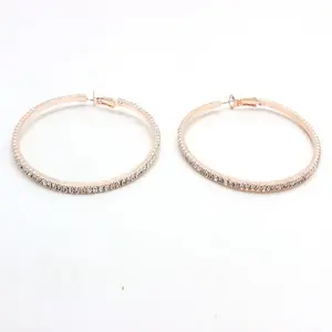 RHINESTONE HOOP EARRINGS