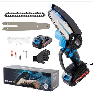 Mini  6-inch Cordless, Portable chainsaws, Small Handheld Chain  for Tree Trimmer,  and  , Chain saws Gifts for Husband, Dad(1 + 1 Chain+ 1 Bars)