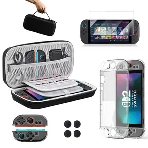 Ztotopcases Gift Kit with Carrying Case, Accessories Bundle for Nintendo Switch2 (2025), Dockable Protective Cover, HD Screen Protector, Silicone Anti-Slip Joy-Con Skins & More for Switch Next Gen 2025