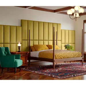 Panelist Modern 11" x 30" Rectangular Padded Wall Panels 4pk for Twin & Queen Size Beds Stain Guarded Micro Velvet Polyester with FibreGuard Soil & Stain Resistant Easy Clean & Install