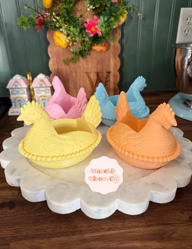 Hen on Nest Soap Holder for Foaming Soap Cottagecore Farmhouse Decor