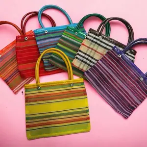 Mini Mexican Goodie Bags - Assorted Colors with Striped Patterns, perfect make your party pop and have a souvenir.