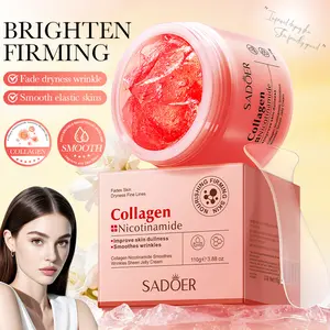 Collagen Niacinamide Jelly Cream, Hydrolyzed Collagen & Niacinamide Infused Facial Moisturizer, Instant Glow Skin Booster for Daily Hydration & Skin Care Routine