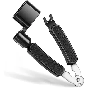 Guitar String Winder, String , Bridge Pin Puller, Professional 3-in-1 Tool Kit for Acoustic and Electric Guitars, Sturdy Peg Winder String Changing Tuner Maintenance