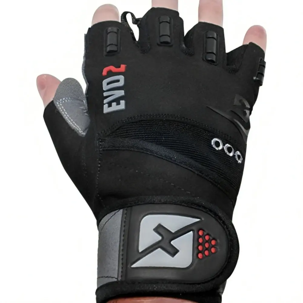 Skott Nemesis Evo2 Weightlifting Gloves with Integrated Wrist Wrap Support-Double Stitching for Extra Durability-Get Ripped with The Best Body Building Fitness and Exercise Accessories Unisex