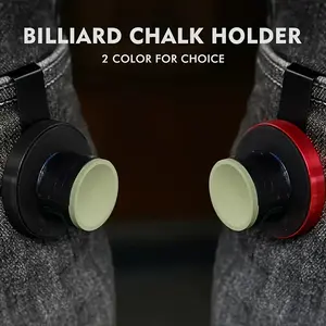 Strong Magnetic Billiard Chalk Holder - Silent Non-Slip Aluminum Alloy Pool Cue Accessory with Chalk Clap, for Secure Grip & Clean Chalk Storage, Modern Billiard Accessory
