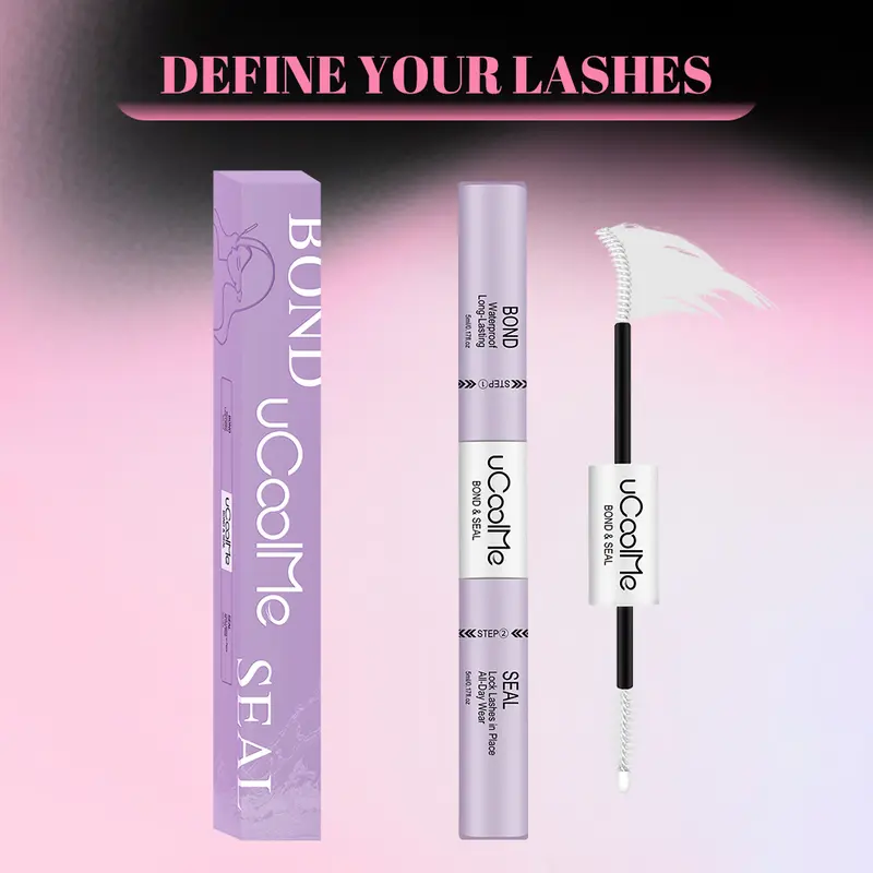 3-in-1 Cluster Lashes Kit - Cosmetic Eyelash Extensions Set for Make Up, 3-Step DIY Natural Lash Cluster, Includes Bond, Seal, Remover & Waterproof Black Glue for At-Home Use,familyfun