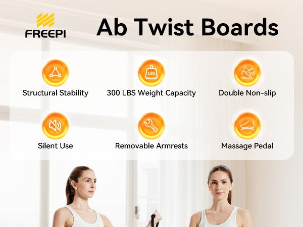 Waist Twister Machine Exercise,Ab Workout Equipment With 300lbs,Waist & Abdomen Muscle Home Exercise Equipment,Adjustable Silent Ab Twisting Board for Women Man