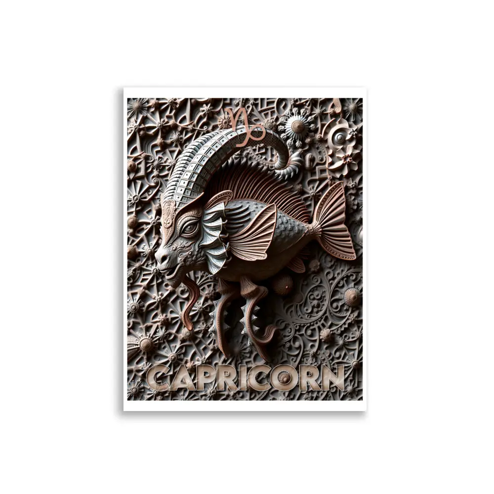 Capricorn Zodiac Astrology Poster - Museum-Quality Matte Paper, 21x30 cm Size A4