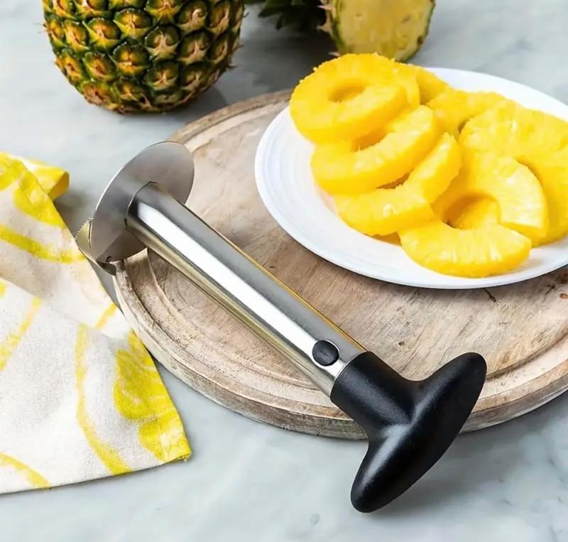 Stainless Steel Pineapple Corer with Recipe eBook One Year Warranty Core Remover Tool Detachable Handle Fast Easy Fruit Cutter Peeler Corer Slicer Durable Multi-Purpose Kitchen Tool Stainless Steel Pineapple Corer with Recipe eBook One Year Warranty Core Remover Tool Detachable Handle Fast Easy Fruit Cutter Peeler Corer Slicer Durable Multi-Purpose Kitchen Tool