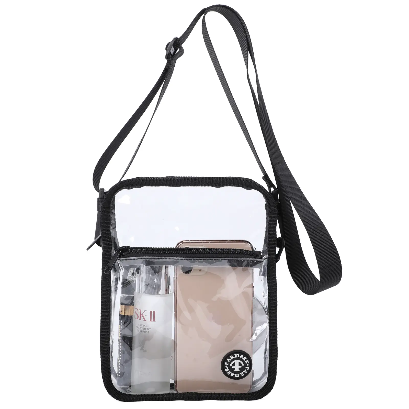 FARMARK Clear Bag Purse Stadium Approved Women's Transparent Crossbody Bags Small for Men and Women See Through Purses for Concerts Sports Events Cell