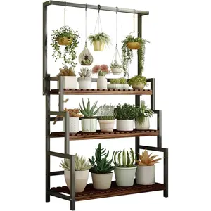 3-Tier Plant Stand Indoor, 68 Inch Tall Plant Shelf for Indoor Multiple Plants, Large Plant Pot Stand Holder, Ladder Shape Plant Rack for Living Room,, Balcony