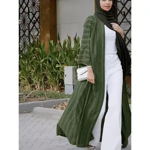 Solid Color Open Front Cover Up, Elegant Long Sleeve Maxi Flowy Versatile Outwear, Women's Clothing