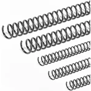 200 Pack Plastic Spiral Binding Coils, 6mm (1/4") & 8mm (5/16"), 4:1 Pitch, Black, for Letter Size, 48 Loops, 100 Pack Each Size, for Students and Coworkers