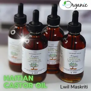 Moisturizing Haitian Black Castor Oil / Lwil Maskriti for Hair Growth