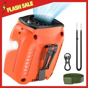 【 2025 Latest/Instant Cooling 】Portable Waist Fan,34-Hour Battery Life,5000/10000mAh Battery for Charging Devices,Suitable for Railway Workers,Roof Repairers and Sanitation Workers for Cooling