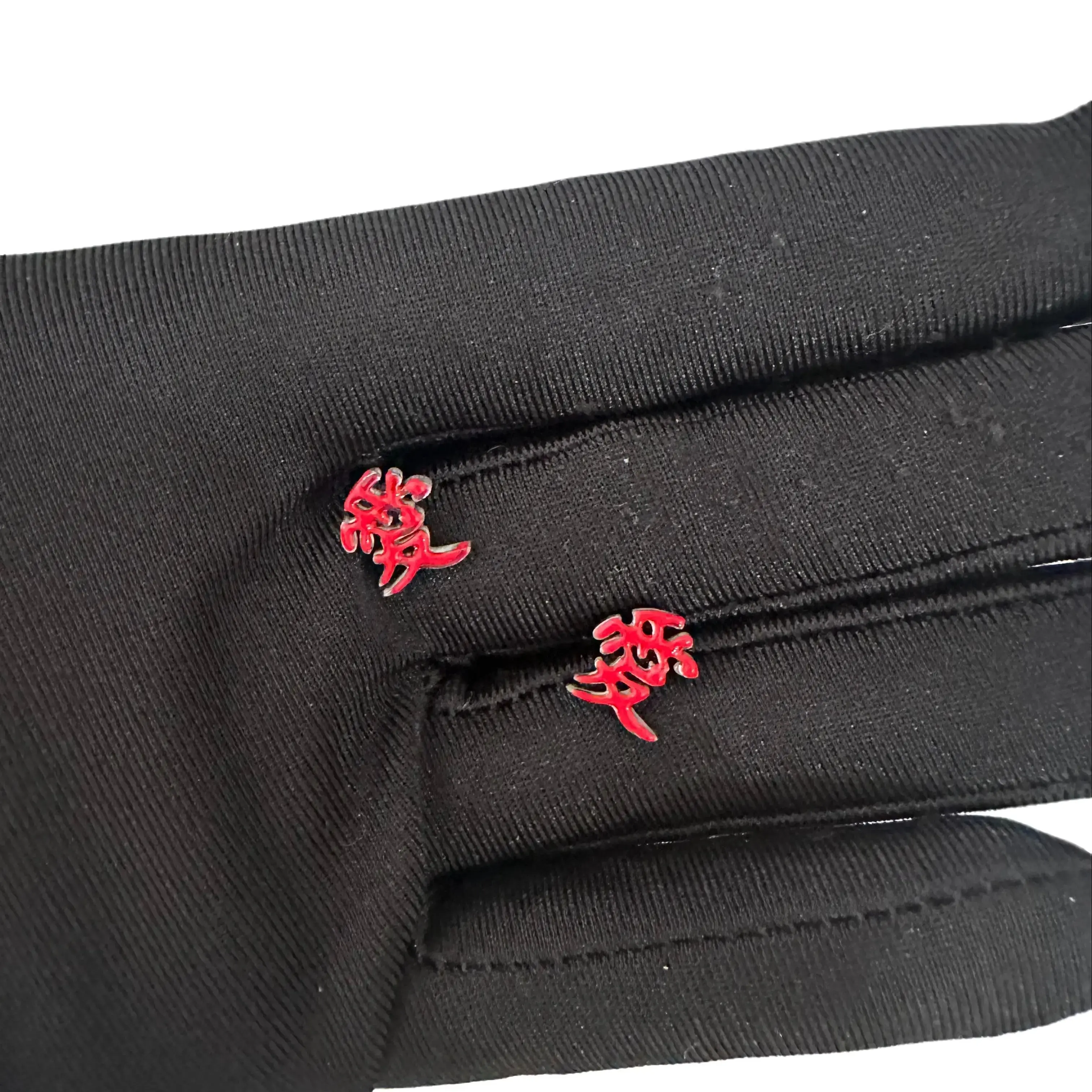Red Love Symbol Earrings, Japanese Style Anime-Inspired Studs, Elegant Gift Jewelry