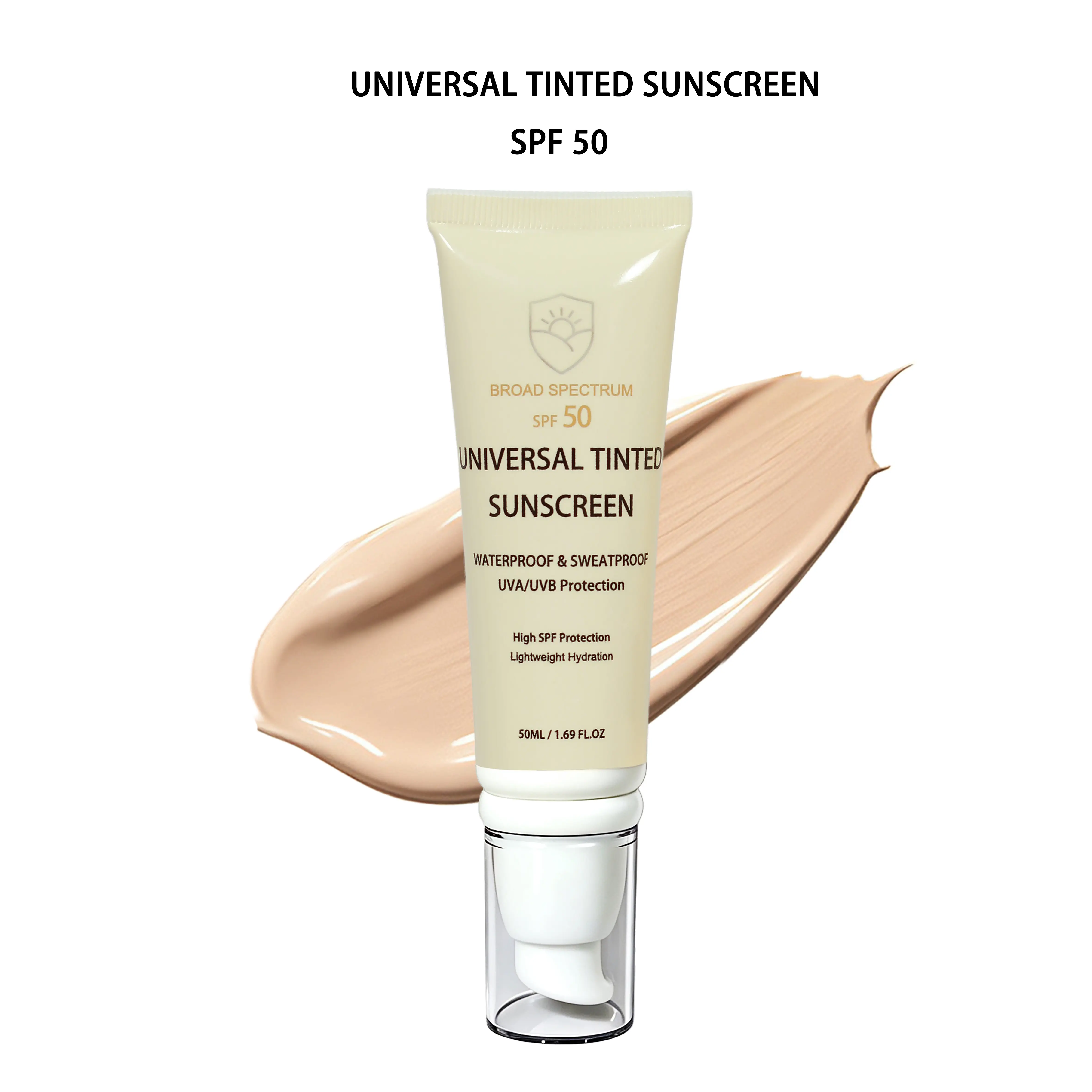 Daily Tinted Fluid Sunscreen, SPF 50 Broad Spectrum Face Sunscreen,Lightweight, Non‑Sticky, Hydrating Formula  & Natural Glow   Facial diario